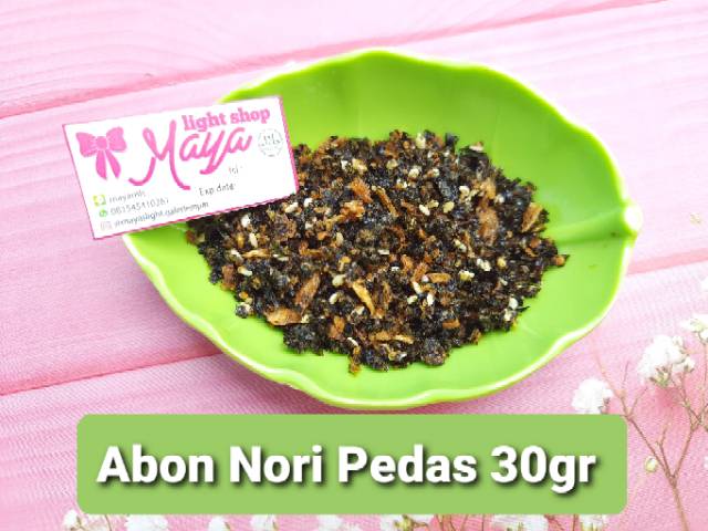 Abon nori 30gr tokinori original pedas abon rumput laut tabur bawang goreng seaweed mentai snack seafood