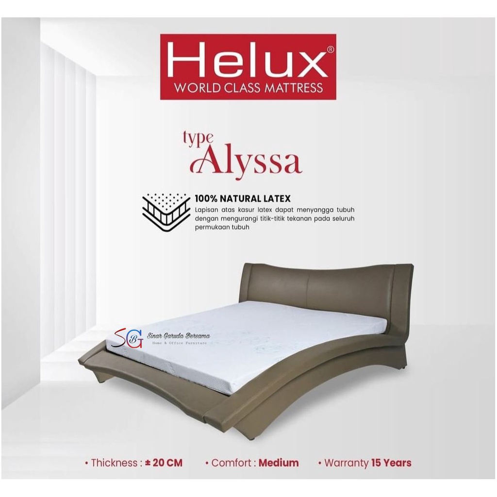 HELUX FULL 100% NATURAL LATEX KASUR SPRING BED ALYSSA