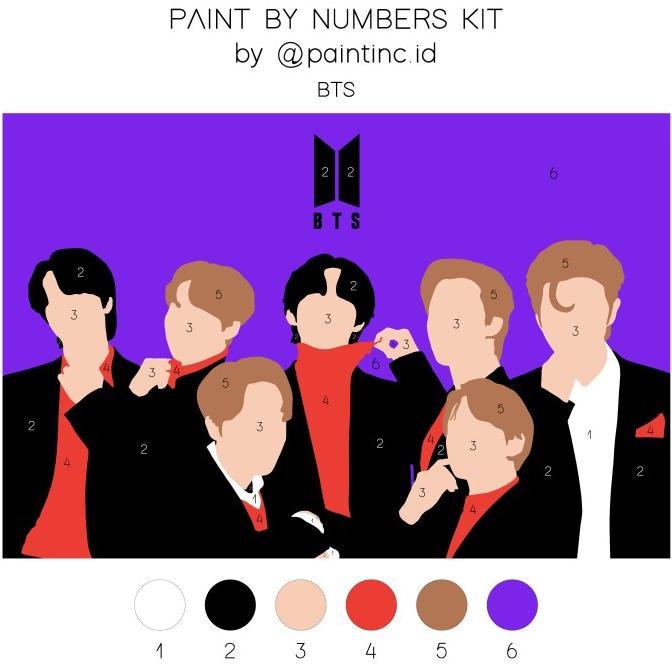 

Paint By Numbers Kit: Bts | Paint Inc. Id | Painting Kit |