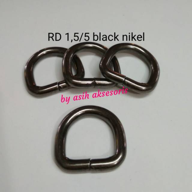 Ring D 1,5cm / RD 1,5/5 black nikel