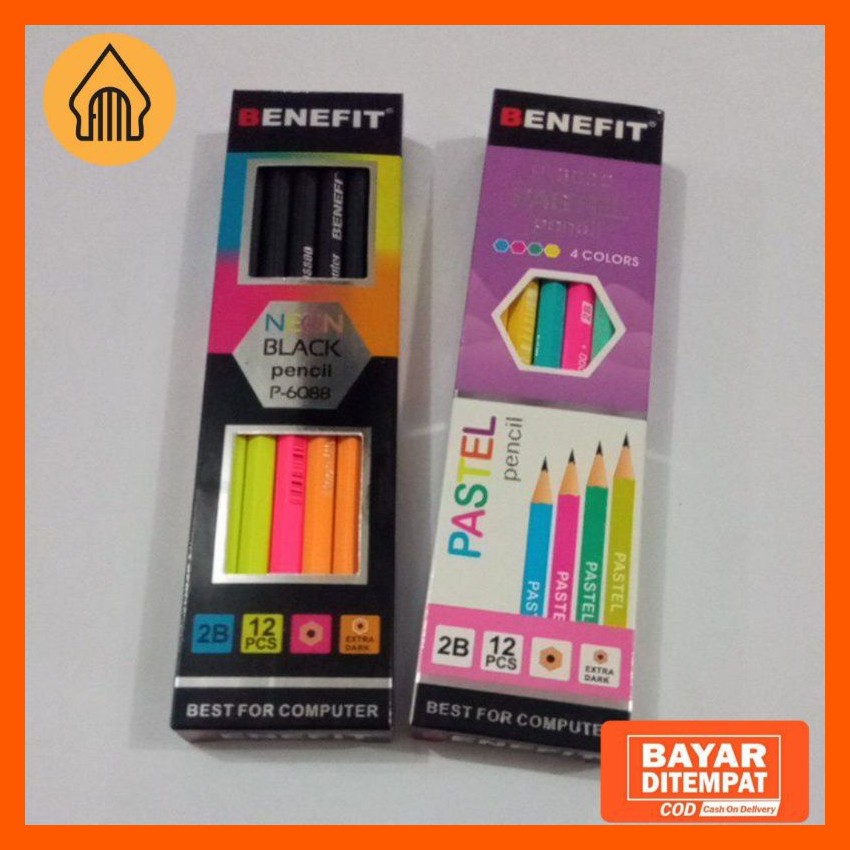 

PENCIL / PENSIL 2B BENEFIT WARNA WARNI/ 1PACK (12PCS)