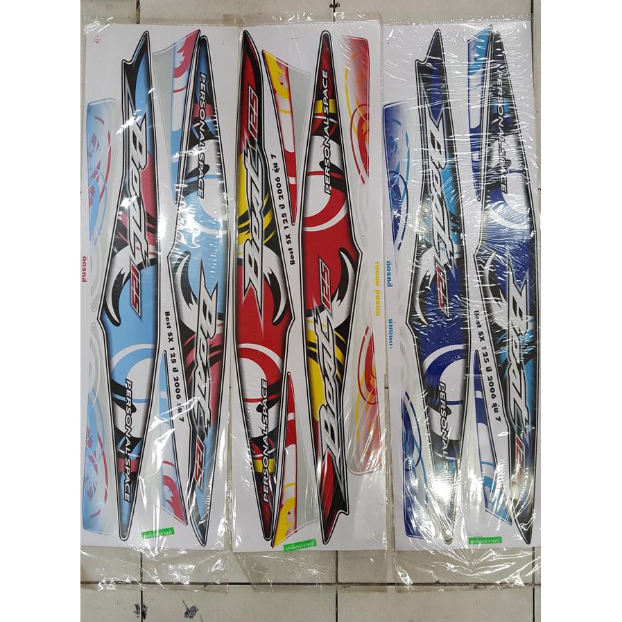 STOK BARU STRIPING STICKER SHOGUN 125 R MOTOR SUZUKI THAILAND , L4....