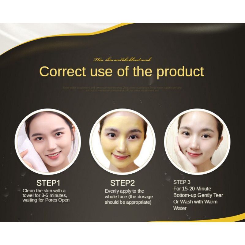 Medan Termurah by Images Masker komedo emas kolagen Gold collagen mask blackhead remover