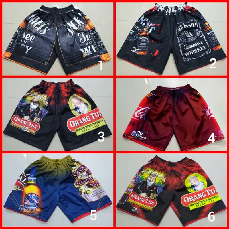 celana voli printing jackdaniel dan anggur orangtua