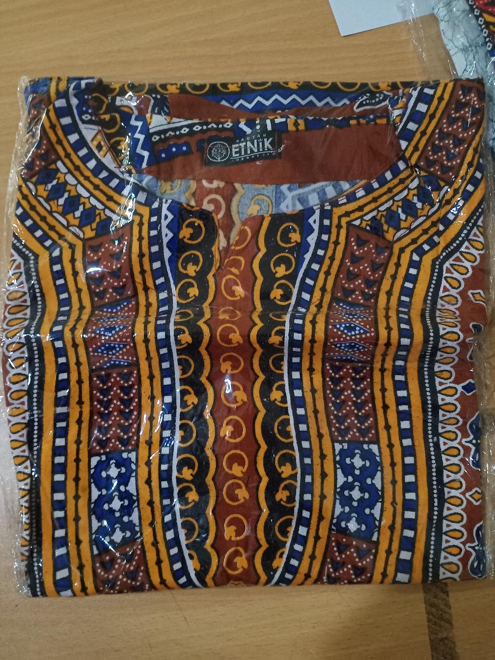 Baju Etnik Kaos Etnik Dashiki Bohemian Style All Size Pria Wanita Dasar Warna