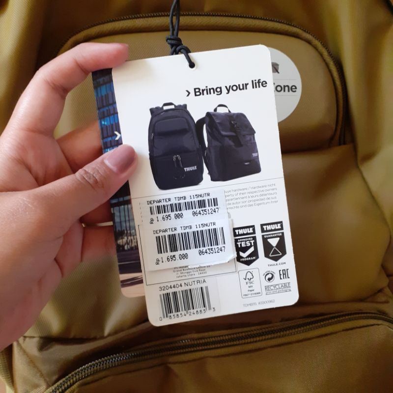Preloved Thule Departer Tas Laptop Backpack 21L TDMB 115