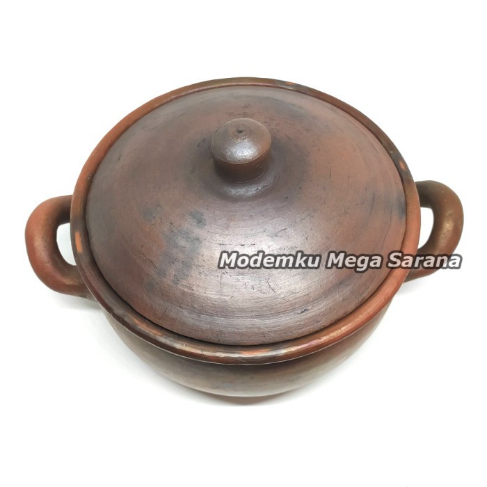 Kendil Gerabah Gudeg Panci Masak Rebus Jamu Godog Herbal Tanah Liat Diameter 18 cm