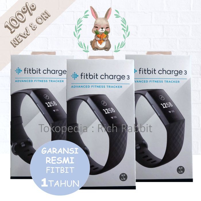 MURAH  Fitbit Charge 3 Fitness Activity Tracker Smartwatch Fit Bit Size S L