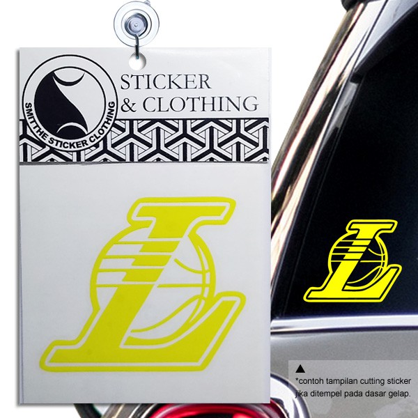 Stiker Lakers Logo Basket Cutting Sticker untuk aksesoris Motor Mobil