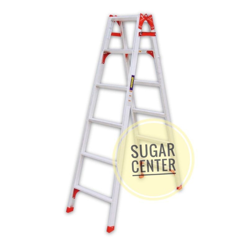 Krisbow Tangga Lipat Aluminium 6 Step/Tangga Lipat 6 Tingkat/Tangga Lipat Krisbow