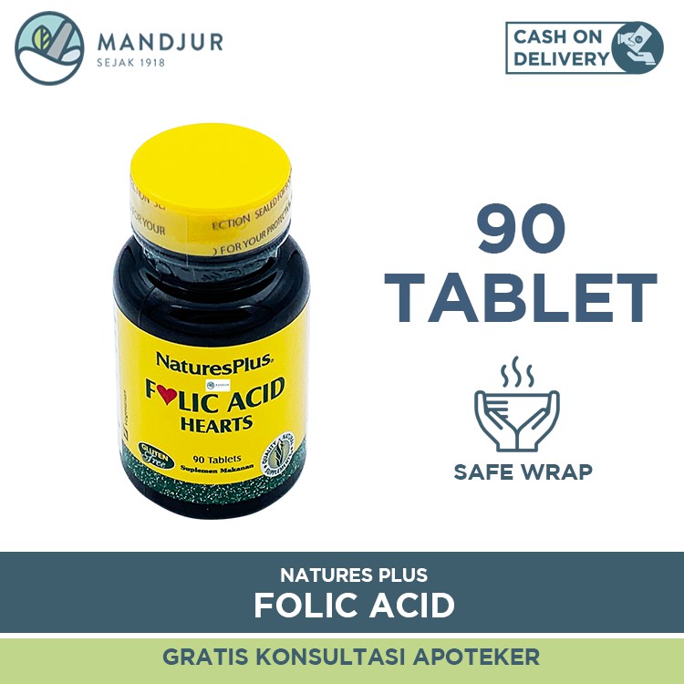 Natures Plus Folic Acid 90 Tablet Asupan Asam Folat Untuk Kehamilan Indonesia