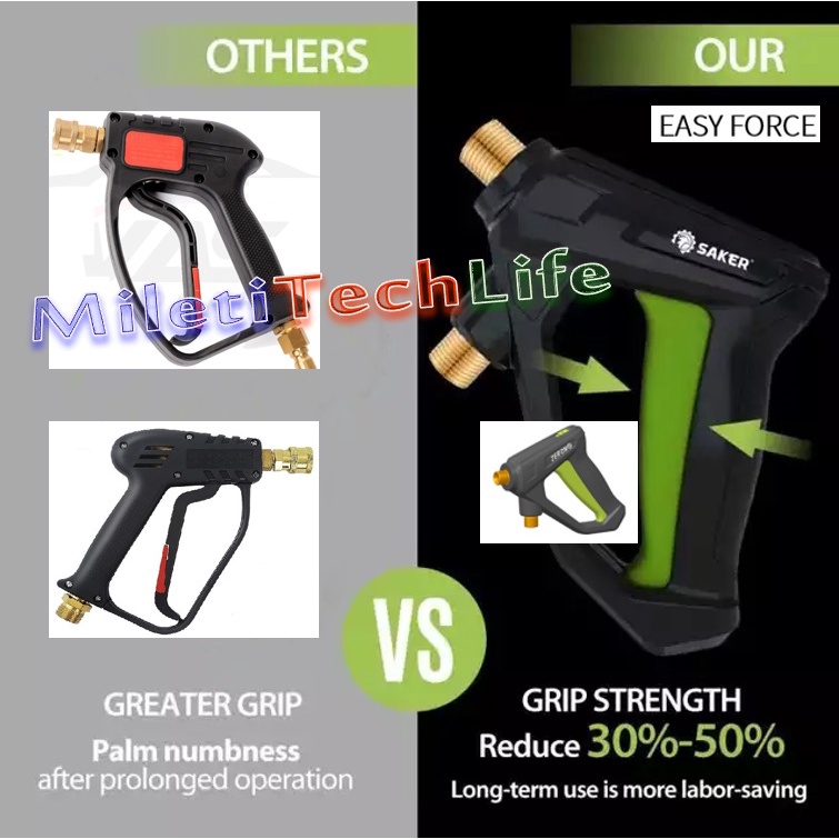 Short Gun Premium untuk Mesin Karcher Nilfisk Bosc Hand Trigger Gun EasyForce