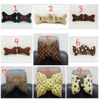 Set bantal headrest sandaran kepala jok leher mobil lv Set bantal headrest sandaran kepala jok leher mobil lv