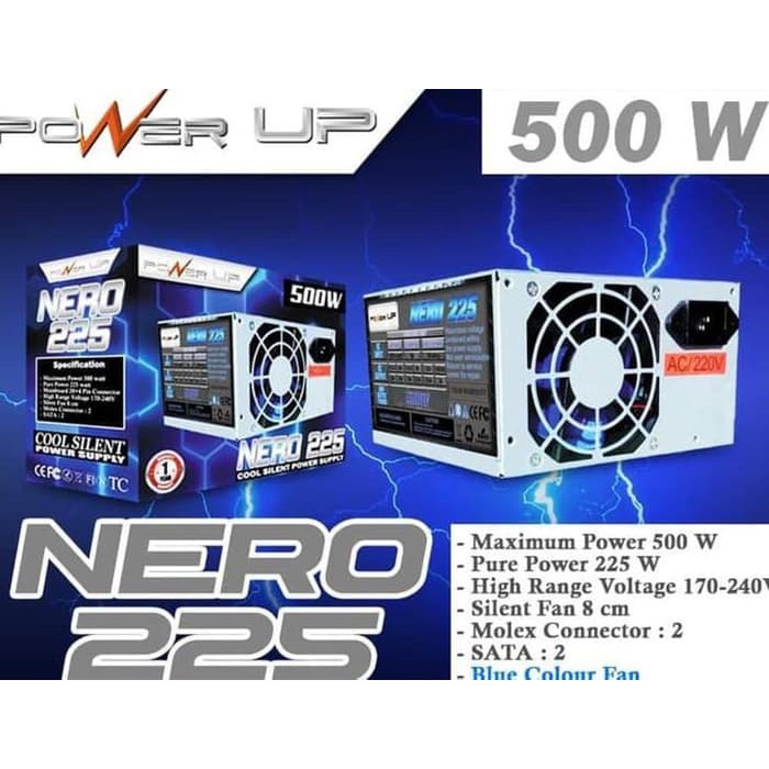 Power Supply PowerUp Nero 500W