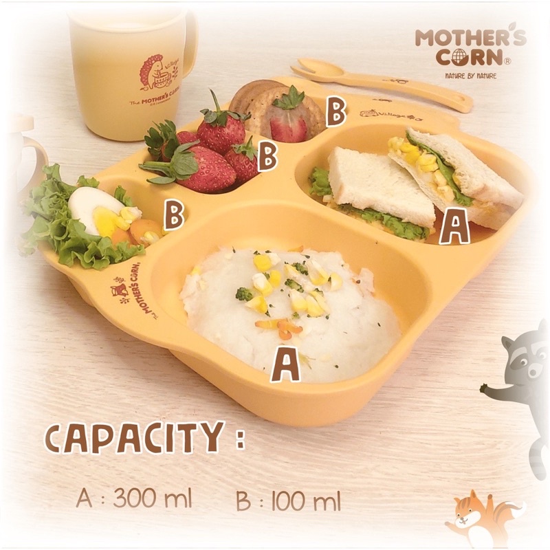 Mother's Corn School Bus Platter - Tempat Makan Bayi