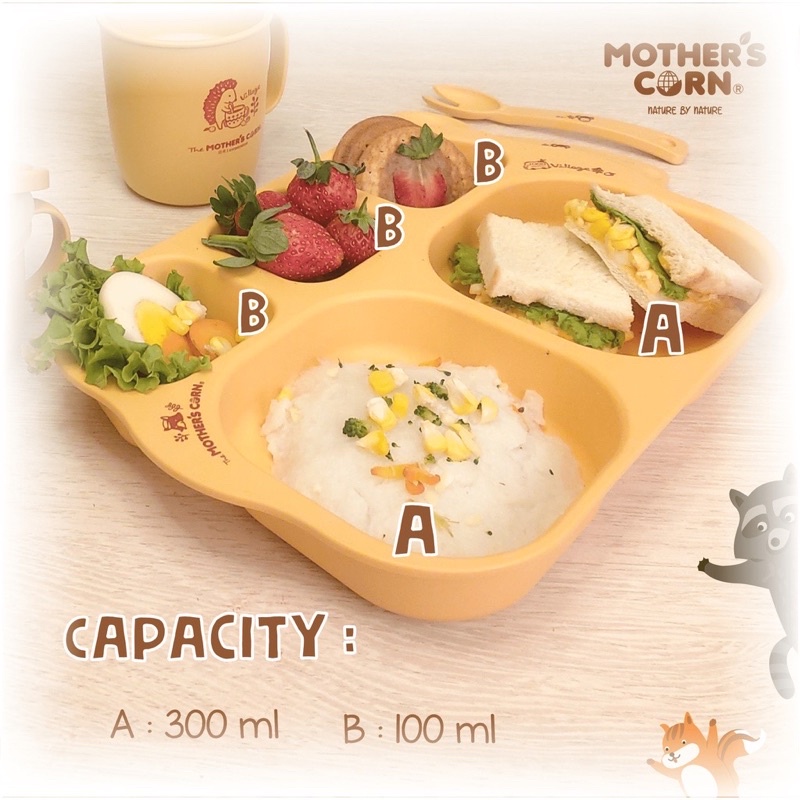 Mother's Corn School Bus Platter - Tempat Makan Bayi