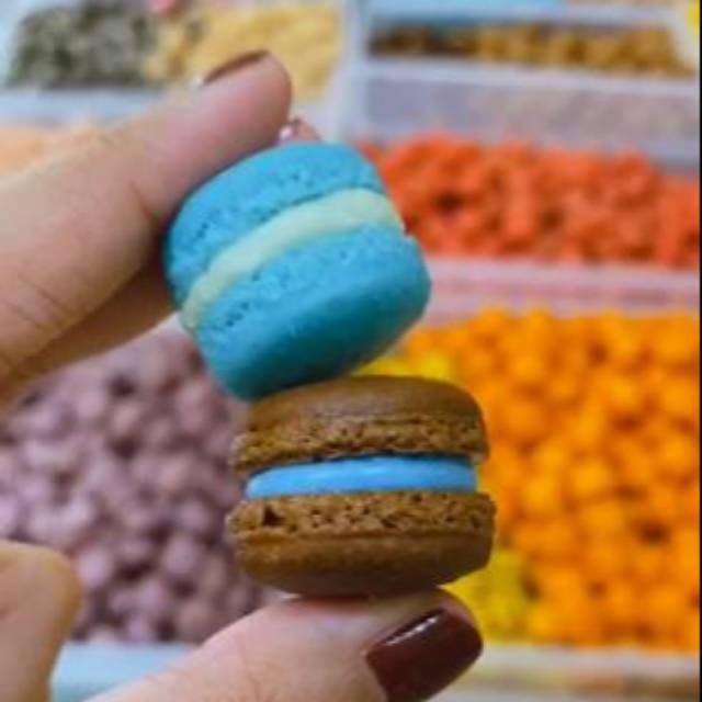 

Macaron baby isi 30 rasa mix bisa COD terbuat dari tepung almon asli