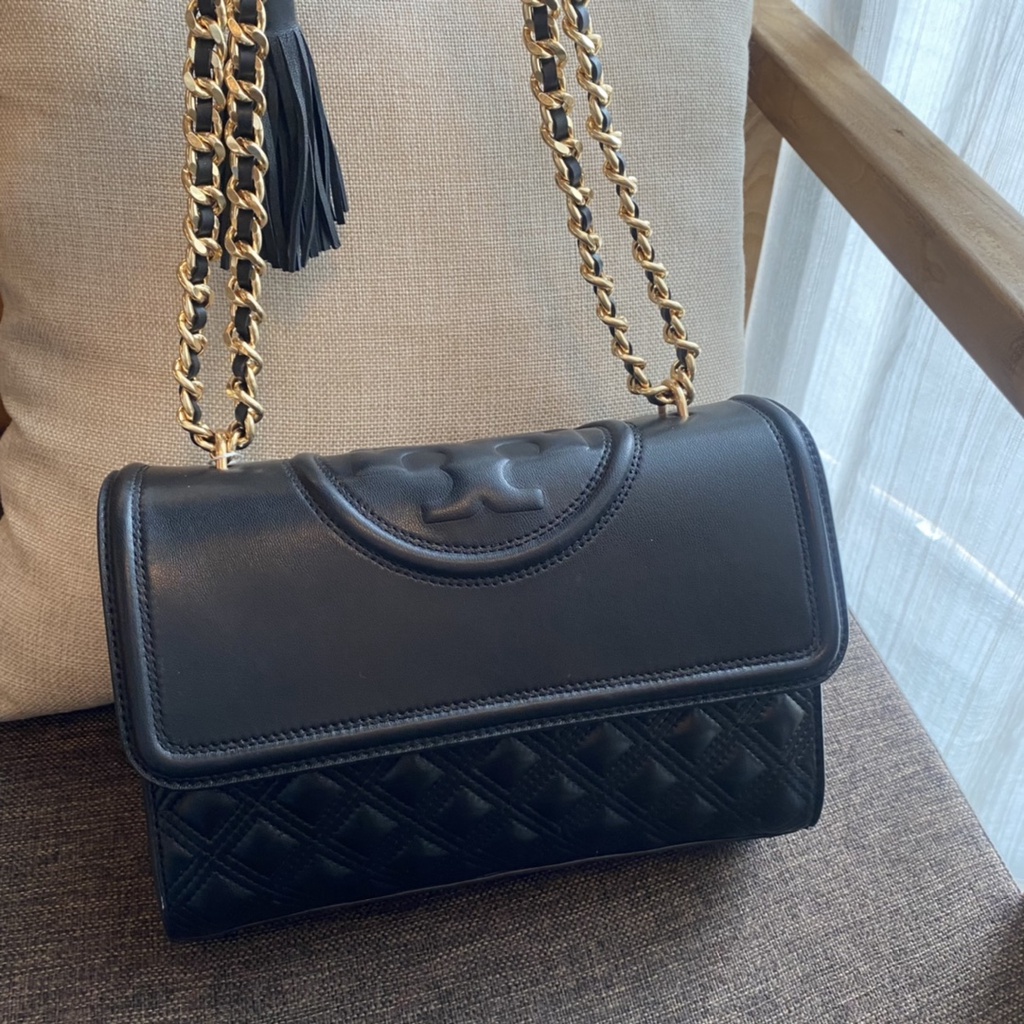 [Instant/Same Day] Original TB 718  719   2 Size Original tb New style Fleming 75576 76997 sheepskin material new shoulder bag chain bag