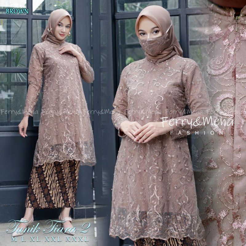 SET KEBAYA TUNIK TULLE KEBAYA MODERN KEBAYA PESTA KEBAYA KEBAYA TUNIK MODERN