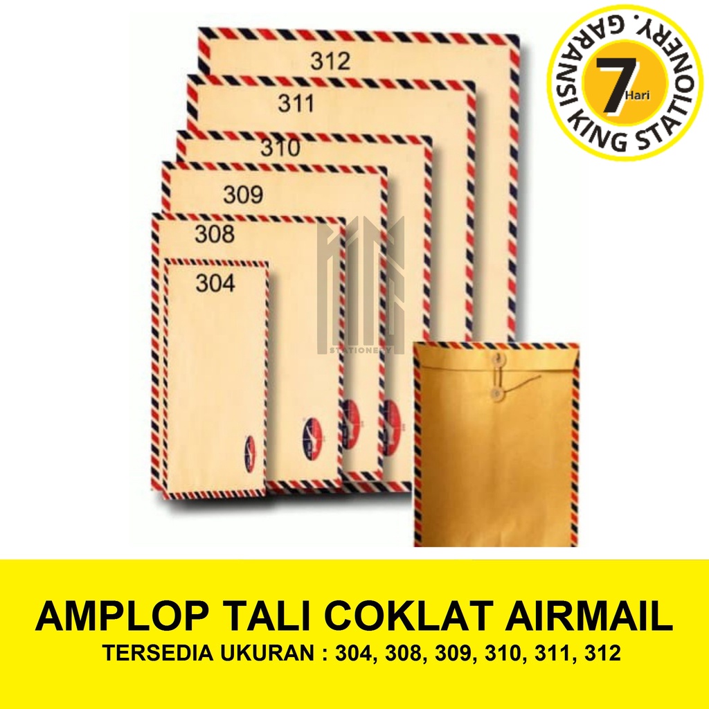 

AMPLOP TALI COKLAT / MAP TALI COKLAT AIRMAIL