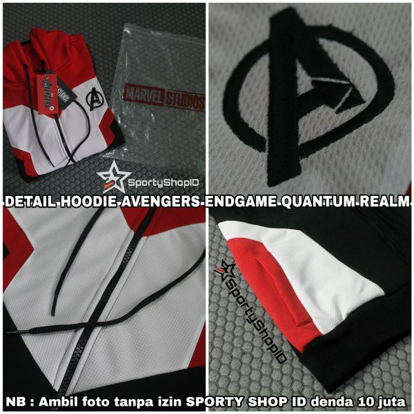 Barang Berkualitas JAKET HOODIE AVENGERS ENDGAME QUANTUM REALM - JAKET IRON MAN - REPLIKA ORIGINAL