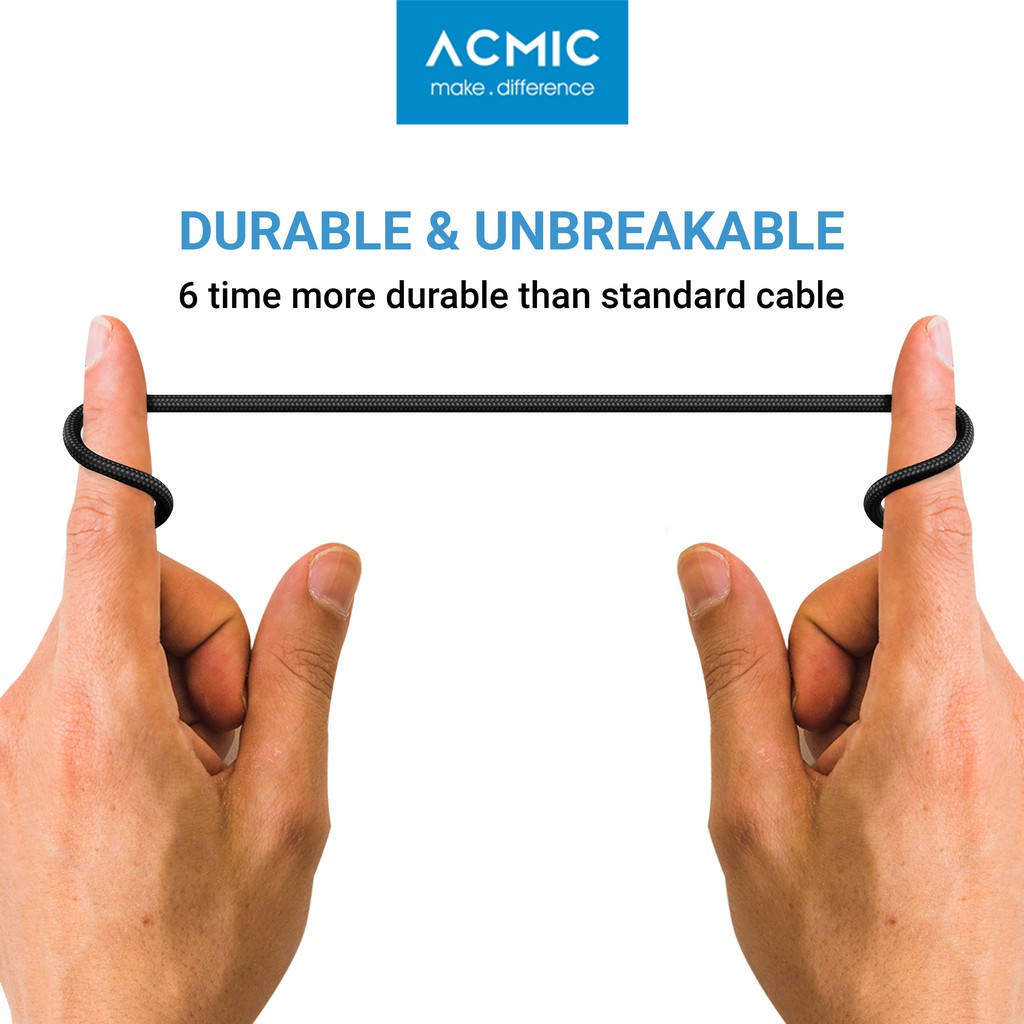 ACMIC Braided Line Kabel Data Charger 100cm Fast Charging Cable