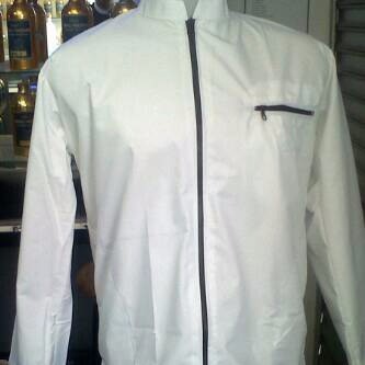 BEST SELLER Baju koko Resleting putih MEWAH