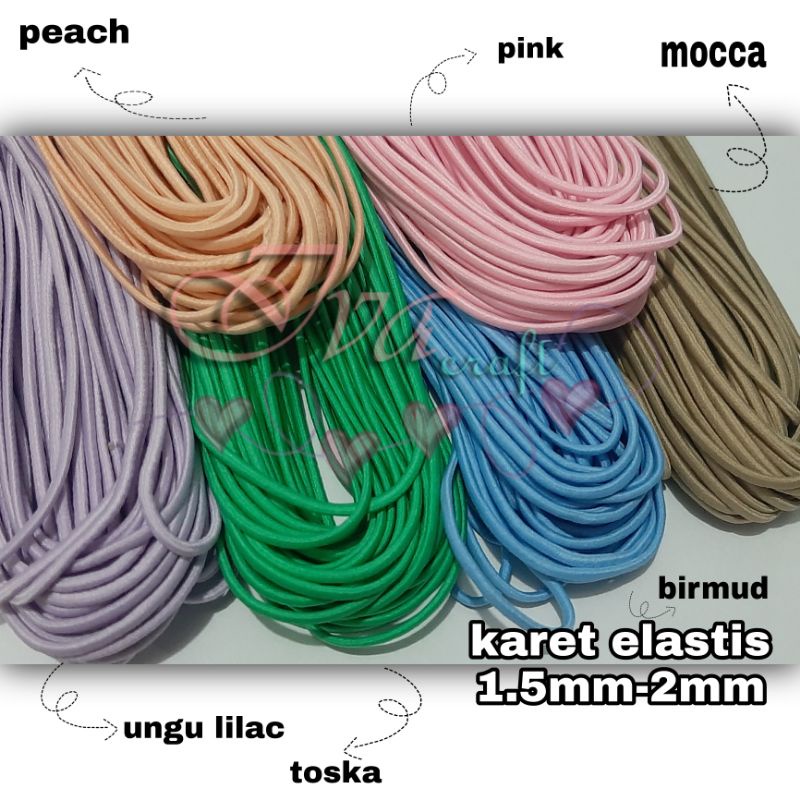 tali karet elastis uk 1.8mm-2mm/ 3 mtr