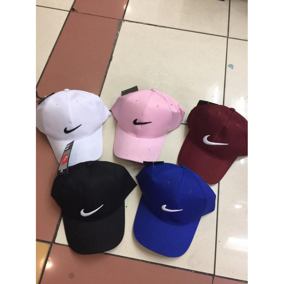 Original# Topi Baseball Nike Bordir-Topi Olahraga - Hitam