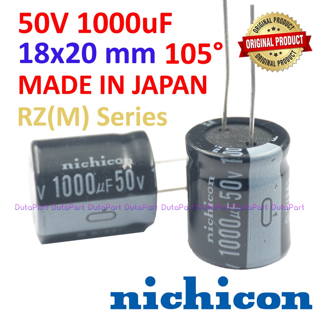 50V 1000uF ORIGINAL NICHICON RZ JAPAN Kapasitor Capasitor Elko Elco