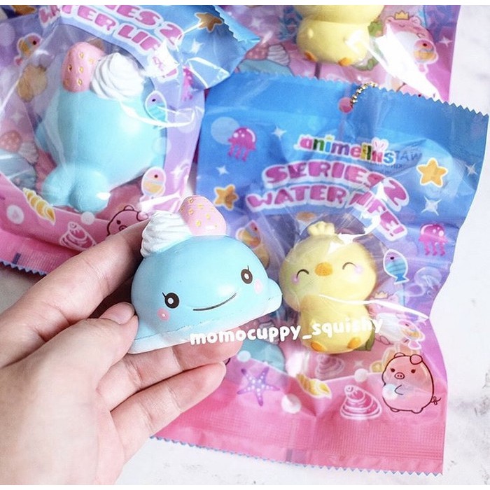 PROMO TERBATAS SQUISHY LICENSED annimelis waterlife whale dan duck by creamiicandy ORIGINAL