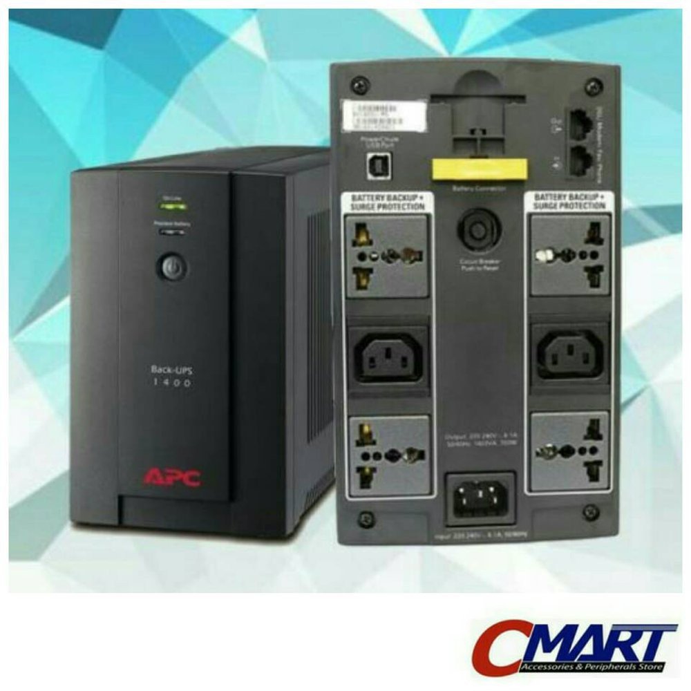 APC Back-UPS 1400VA, 230V, AVR, Universal Sockets UPS - BX1400U-MS
