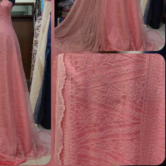 ▲ kain Lace Chantily Brokat Semi Paris (Meteran) ♣