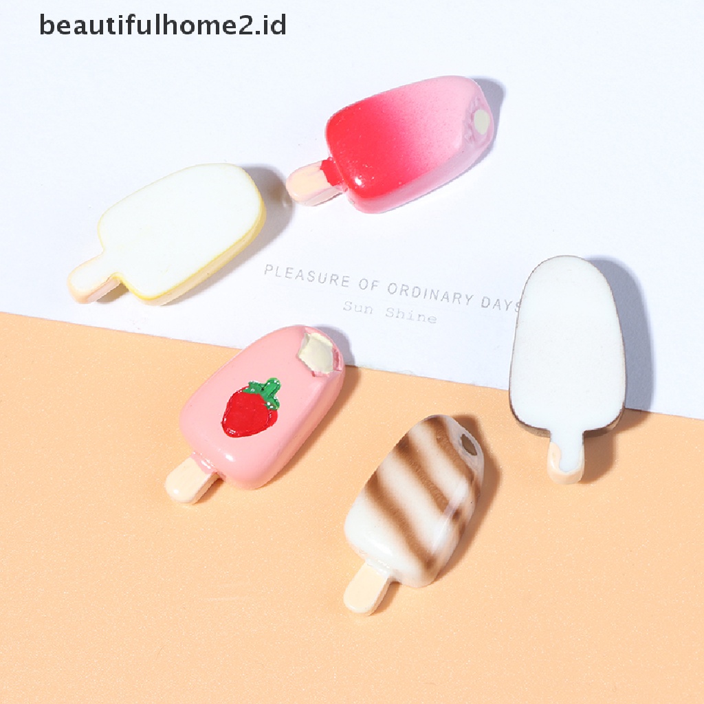 (Beautifulhome2) Buku Literatur Bahasa MandarinId 5pcs Miniatur Es Krim Skala 1: 12 Untuk Rumah Boneka 6