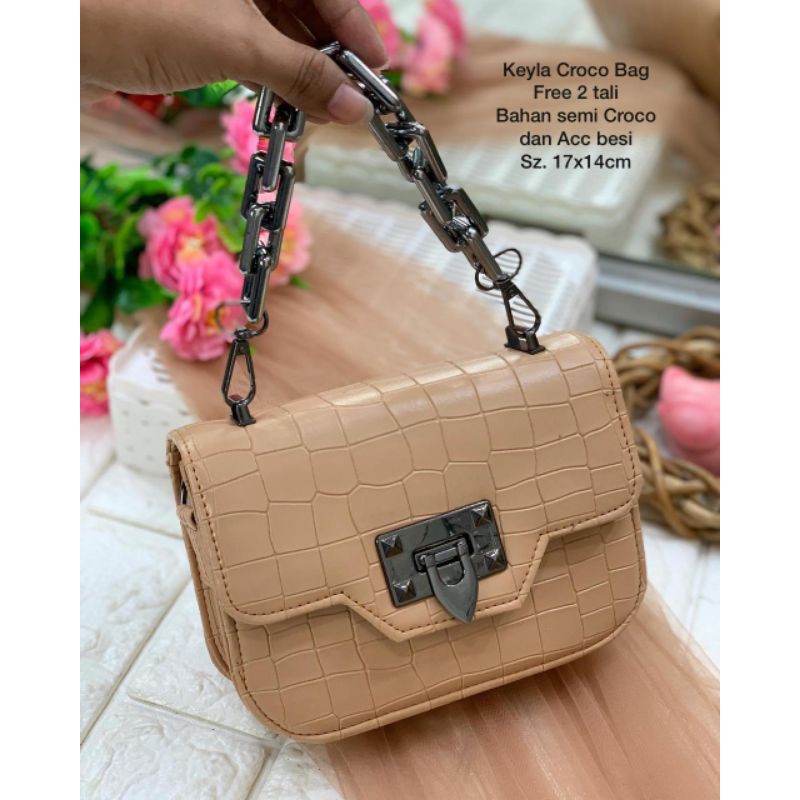 tas slempang/tas wanita/Keyla Croco