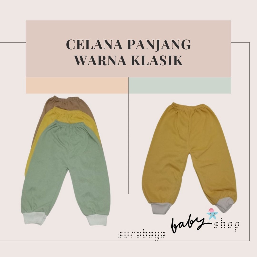 Celana Panjang Bayi Warna Klasik Eklusif SNI 651220 Lusiana E