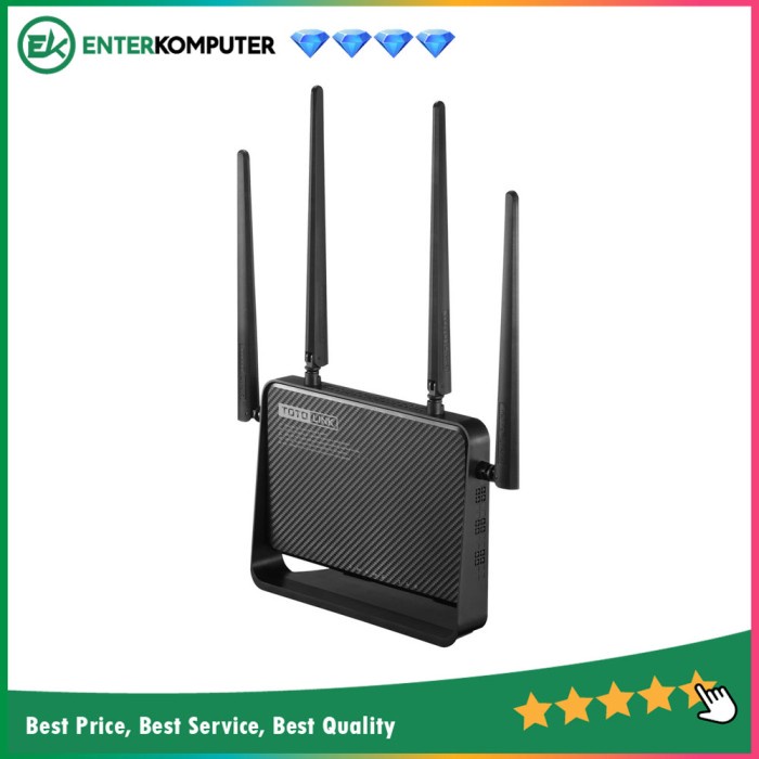 Networking TotoLink AC1200 Wireless Dual Band Router With Gigabit WAN - A950RG