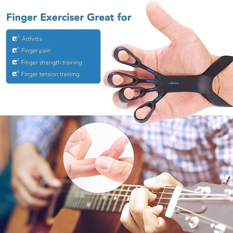 Silicone Finger Gripper Trainer Resistance Band Hand Grip Stretcher Finger Expander Exercise Hand Strength