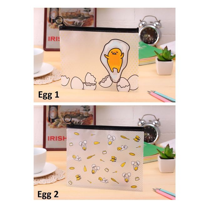 

Unik PF11 Korea Egg Cartoon A5 Stationery Pencil Case / Tempat Pensil - egg dua Diskon