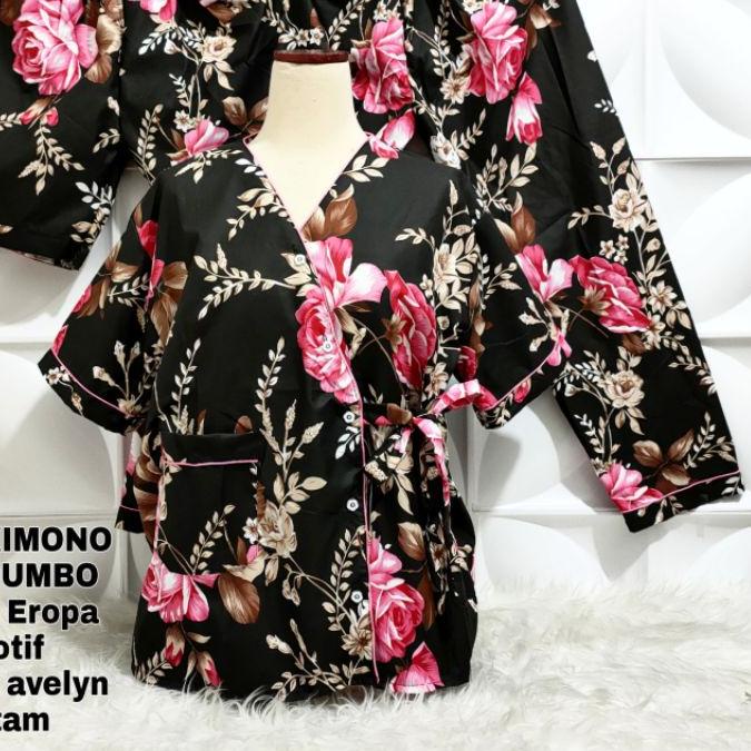 ➺ Piyama Kimono 3in1 Jumbo motif Bunga ➱
