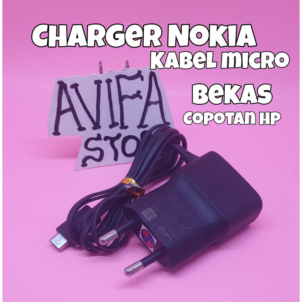 Charger Nokia 550mA 105 106 110 130 150 210 216 220 222 230 Original Copotan Bawaan Hp. 100% Ori