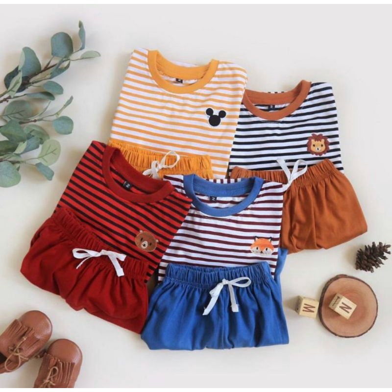 COD/SETELAN ANAK TERLUCU/SETELAN HARIAN MOTIF SALUR 1-5 TAHUN