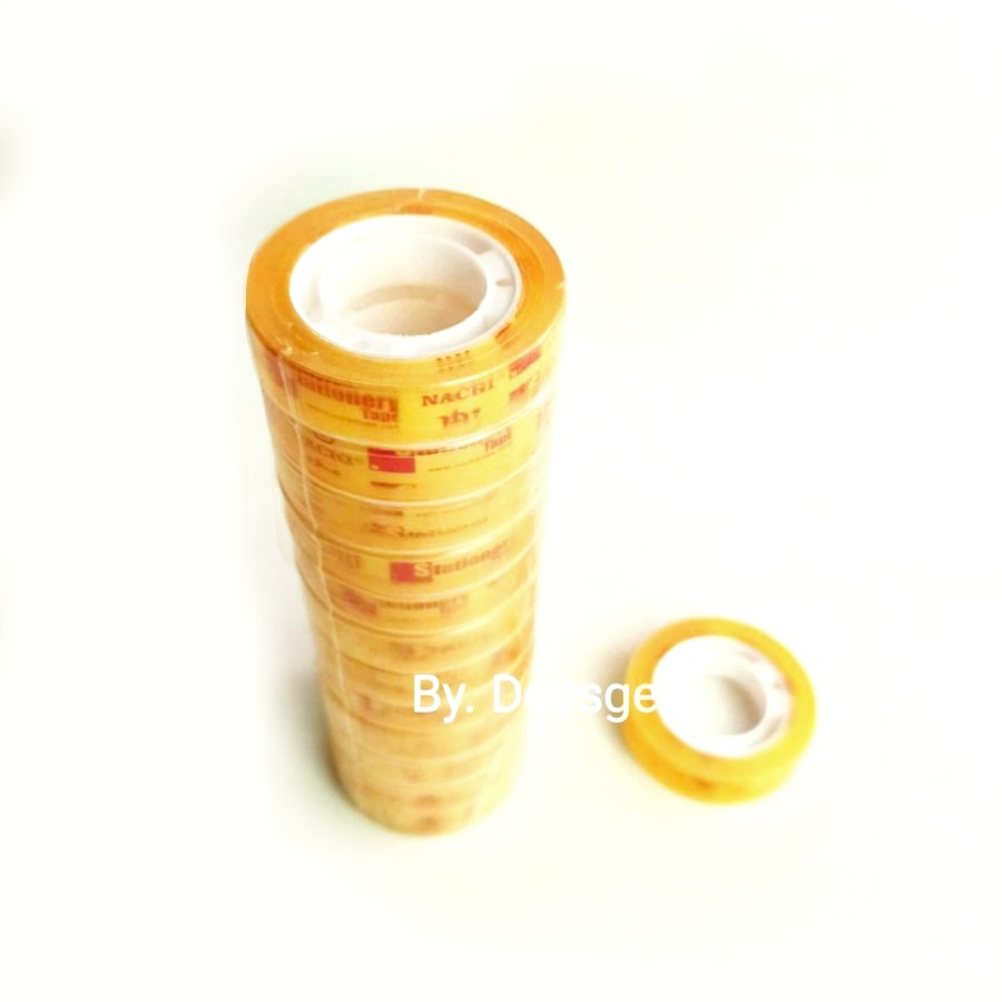 

Selotip/Isolasi Bening Kecil Uk. 12 mm x 25 Yard 1 Slop