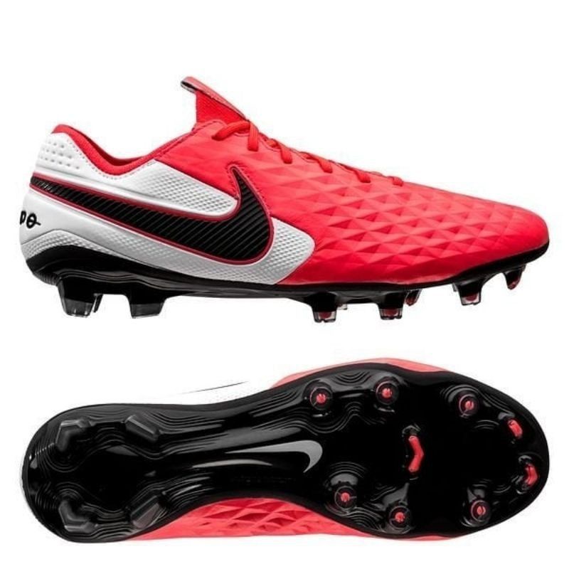 Sepatu bola nike tiempo legend 8 ellite fg ( lasser crimson black/white ) ORIGINAL 100%