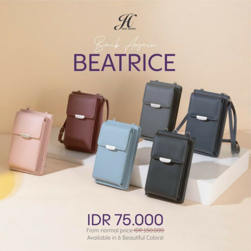 Jims Honey Beatrice Mini Bag/ Tas Mini Beatrice/ Beatrice Jimshoney/ Tas HP Murah/ Sling Bag Promo