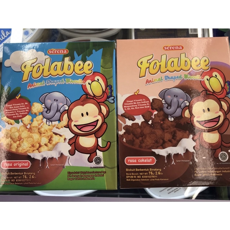 

folabee animal shape biskuit 75 gram