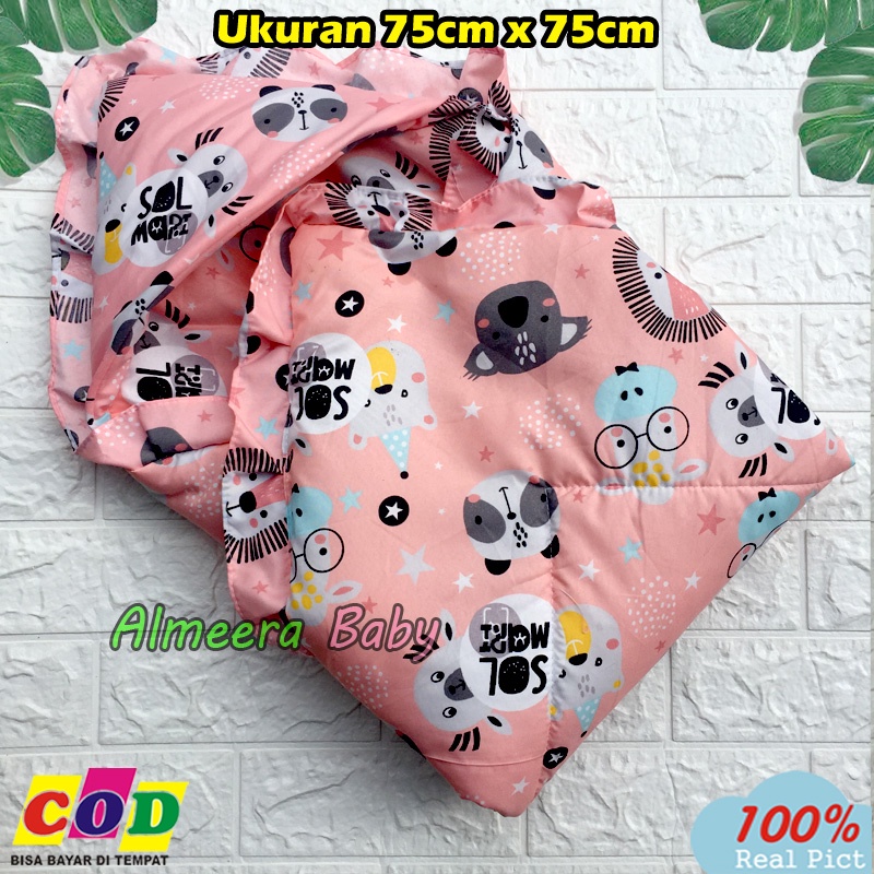 Badcover Bayi Tebal Selimut Bayi Baru Lahir Hangat Selimut Tipi Bayi Karakter Selimut Topi Hoodie Bayi Almeera Baby and Kids