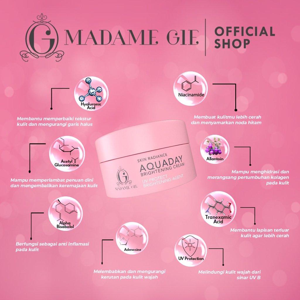 LIZBEAUTY -  [CHECK OUT PAKAI VOUCHER] Madame Gie Skin Care Paket Hemat Murah - Moisturizer Skin Barrier Serum Guasha Roller Jade Cream