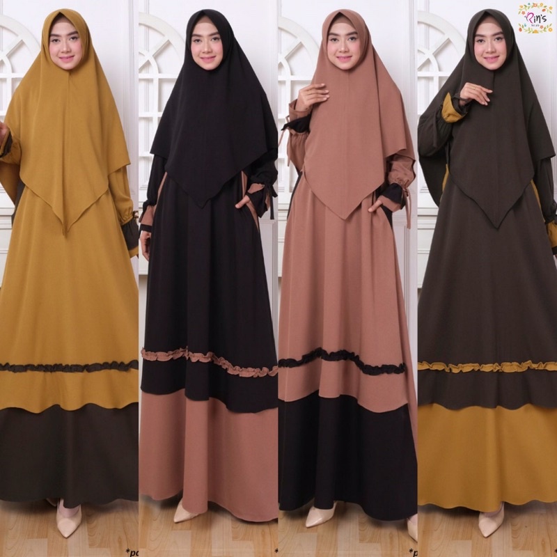 NEW ANGGRAINI HAFSHAH SYARI ORIGINAL PRODUCT BY RINS GAMIS POLOS GAMIS SYARI GAMIS ORI SOLO