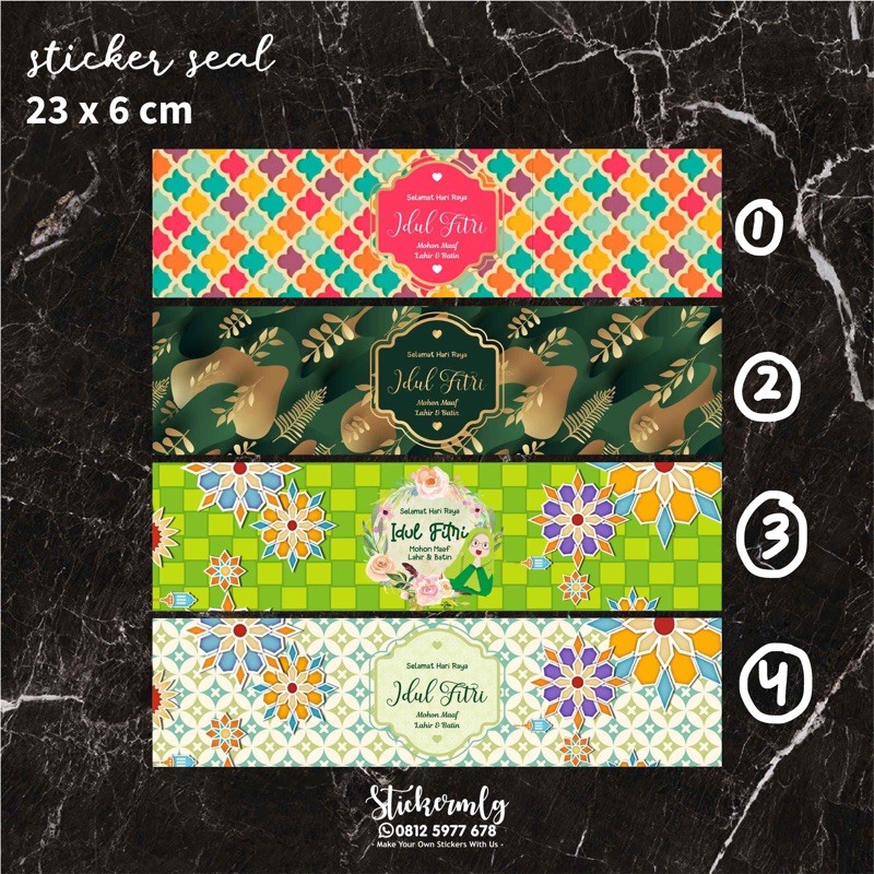 

STICKER SEGEL / SEAL / BELT IDUL FITRI LEBARAN RAMADHAN 02 HORIZONTAL